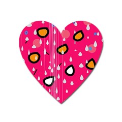 Rainy Day - Pink Heart Magnet