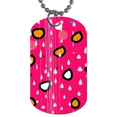 Rainy Day - Pink Dog Tag (one Side)