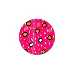 Rainy Day - Pink Golf Ball Marker by Moma