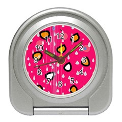 Rainy Day - Pink Travel Alarm Clocks