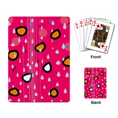 Rainy Day - Pink Playing Card