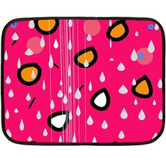 Rainy Day - Pink Fleece Blanket (mini) by Moma