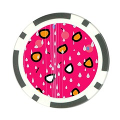 Rainy Day - Pink Poker Chip Card Guards (10 Pack) 