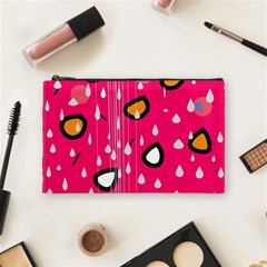 Rainy Day - Pink Cosmetic Bag (medium) 