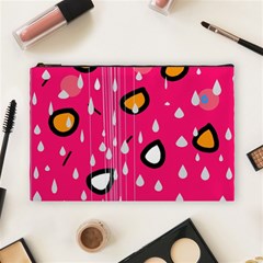 Rainy Day - Pink Cosmetic Bag (large) 