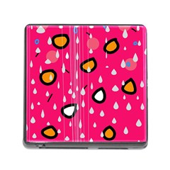 Rainy Day - Pink Memory Card Reader (square) by Moma