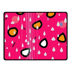 Rainy Day - Pink Fleece Blanket (small) by Moma