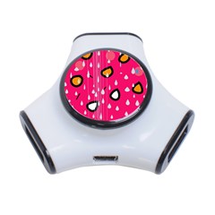 Rainy Day - Pink 3-port Usb Hub