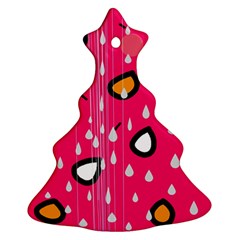 Rainy Day - Pink Christmas Tree Ornament (2 Sides)