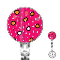 Rainy Day - Pink Stainless Steel Nurses Watch