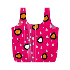 Rainy Day - Pink Full Print Recycle Bags (m) 