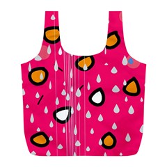 Rainy Day - Pink Full Print Recycle Bags (l) 