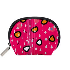 Rainy Day - Pink Accessory Pouches (small)  by Moma