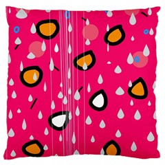 Rainy Day - Pink Large Flano Cushion Case (one Side)