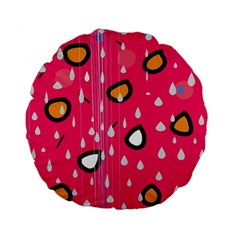 Rainy Day - Pink Standard 15  Premium Flano Round Cushions