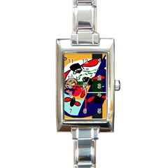 Fly, Fly Rectangle Italian Charm Watch by Moma