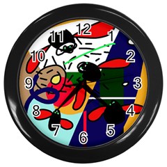 Fly, Fly Wall Clocks (black)