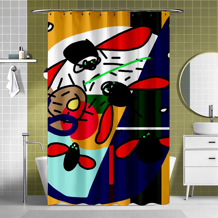 Fly, fly Shower Curtain 48  x 72  (Small) 