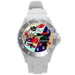 Fly, fly Round Plastic Sport Watch (L) Front