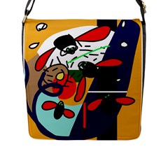 Fly, Fly Flap Messenger Bag (l)  by Moma