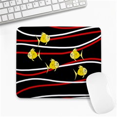 Five Yellow Fish Large Mousepads