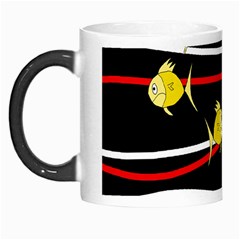 Five Yellow Fish Morph Mugs by Valentinaart