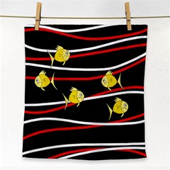 Five Yellow Fish Face Towel