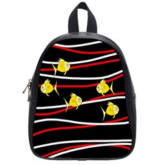 Five Yellow Fish School Bags (small) 