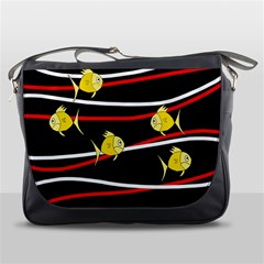 Five Yellow Fish Messenger Bags