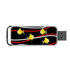 Five Yellow Fish Portable Usb Flash (one Side)