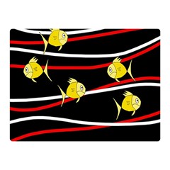 Five Yellow Fish Double Sided Flano Blanket (mini) 