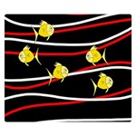 Five yellow fish Double Sided Flano Blanket (Small)  50 x40  Blanket Back