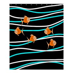 Five Orange Fish Shower Curtain 60  X 72  (medium) 