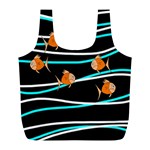 Five orange fish Full Print Recycle Bags (L)  Front