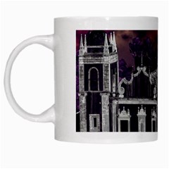 Fantasy Tropical Cityscape Aerial View White Mugs by dflcprints