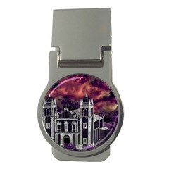 Fantasy Tropical Cityscape Aerial View Money Clips (round) 