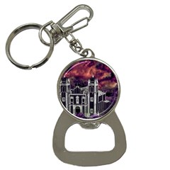 Fantasy Tropical Cityscape Aerial View Button Necklaces