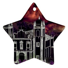 Fantasy Tropical Cityscape Aerial View Star Ornament (two Sides) 