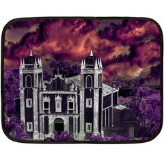 Fantasy Tropical Cityscape Aerial View Fleece Blanket (mini)