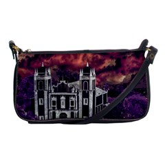 Fantasy Tropical Cityscape Aerial View Shoulder Clutch Bags by dflcprints