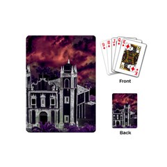 Fantasy Tropical Cityscape Aerial View Playing Cards (mini)  by dflcprints