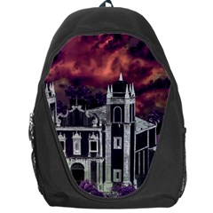 Fantasy Tropical Cityscape Aerial View Backpack Bag by dflcprints