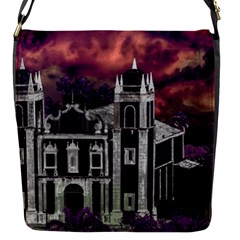 Fantasy Tropical Cityscape Aerial View Flap Messenger Bag (s) by dflcprints