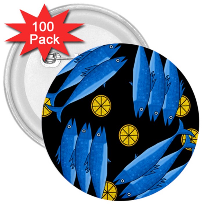 Mackerel meal 3  Buttons (100 pack) 