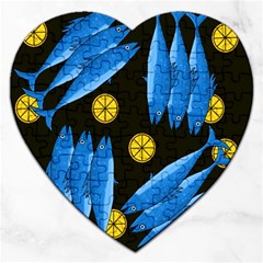 Mackerel Meal Jigsaw Puzzle (heart)