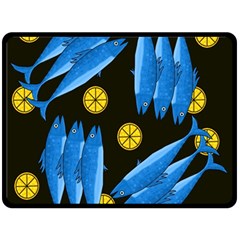 Mackerel Meal Fleece Blanket (large) 