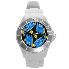 Mackerel Meal Round Plastic Sport Watch (l)