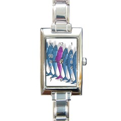 Mackerel Miltary Rectangle Italian Charm Watch by Valentinaart