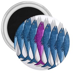 Mackerel Miltary 3  Magnets