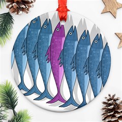 Mackerel Miltary Ornament (round) 